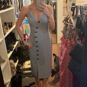 Mint Limit Baby Blue midi dress